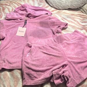 Juicy Couture terry set in dewberry.